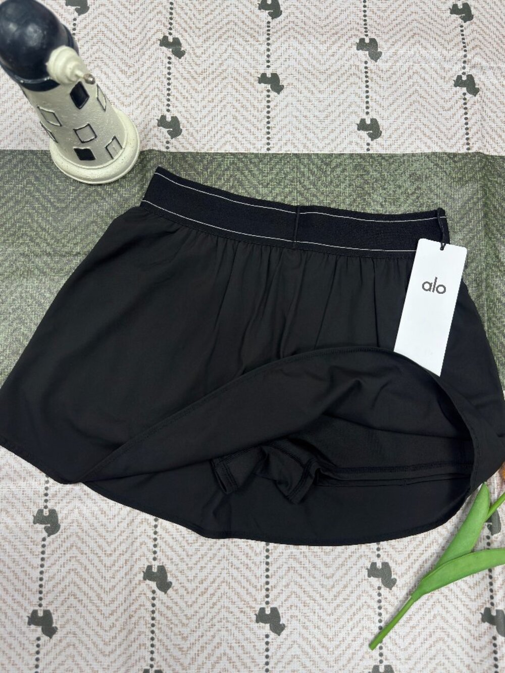 ALO Yoga Women’s Match Point Tennis Skirt Black🥰🖤Cute & Sporty Girly Style - Picture 3 of 7